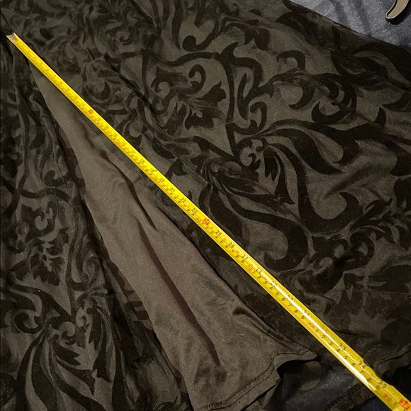 Windsor Black Sheer Short Puff Sleeve Dress 12 Very Long - Picture 6 of 12